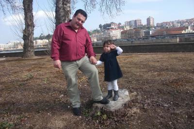 con mi Papa en Coimbra Portugal